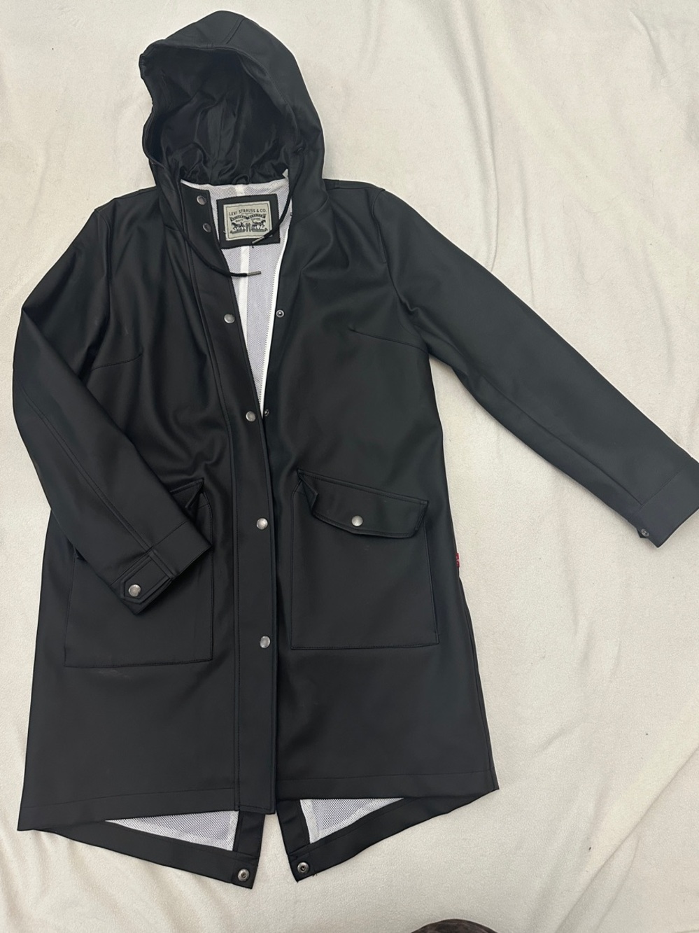 Levi’s Women's Hooded Rain Coat in Black